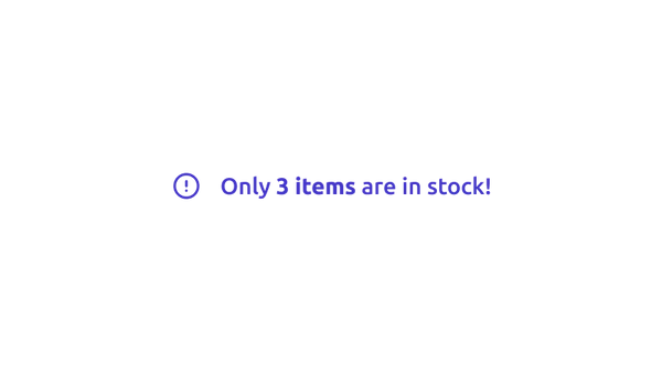 Low-stock info feature preview