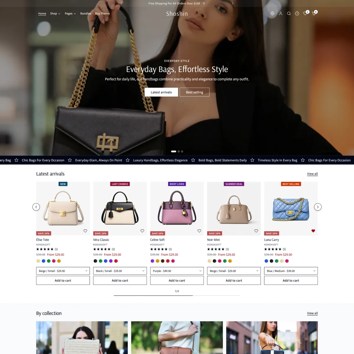 Shoshin Theme storefront preview